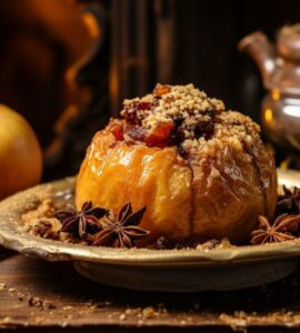 pommes au four farcies aux fruits secs