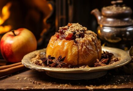 pommes au four farcies aux fruits secs