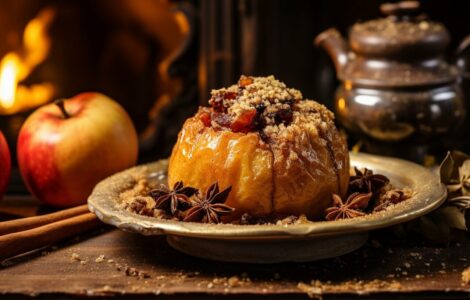 pommes au four farcies aux fruits secs