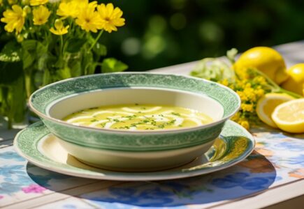 soupe froide de courgettes au citron
