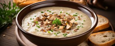 veloute de champignons noisettes