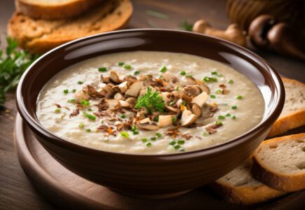 veloute de champignons noisettes